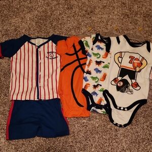NWT 3-6 Months, Three Onsies & a Shorts Outfit